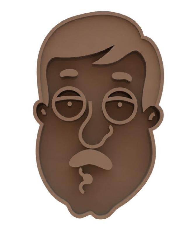Family Guy Tom Tucker cookie cutter