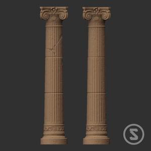 Greek Columns Set - Athena's Sanctuary STL (Saint Seiya Diorama Props)
