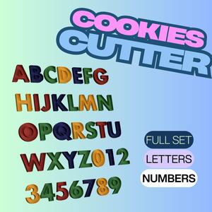 COOKIES CUTTER full alphabet Letters and numbers