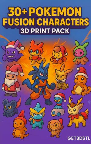 Pokémon Fusion STL Pack 3D Print Models
