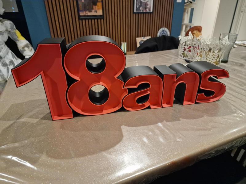 18th birthday light box 