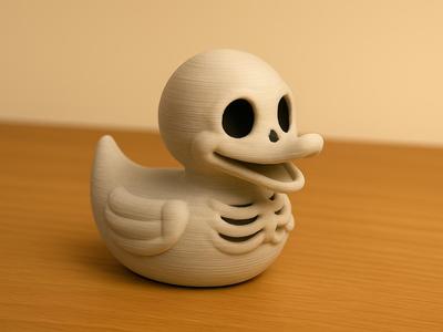 Halloween skeleton duck
