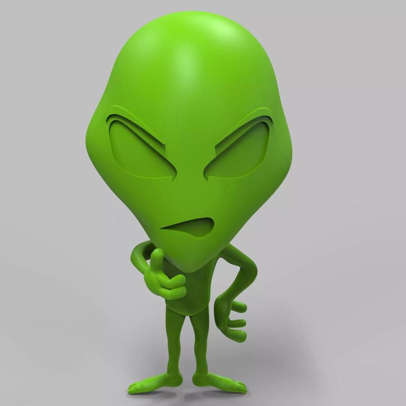 Alien Figurine for 3D Printing