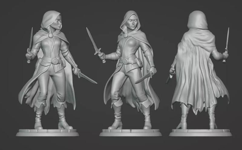 Aeris Nocthara - Stylized Moonlit Rogue Bust