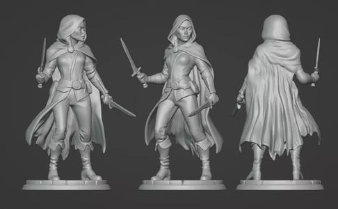 Aeris Nocthara - Stylized Moonlit Rogue Bust