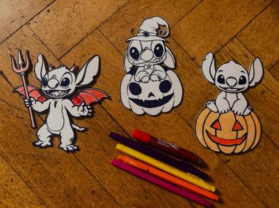 Ausmalbilder Stitch Halloween Nr.1