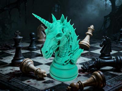 Chess Set (Bust) robotic series - Knight (Unicorn)