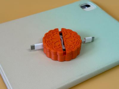 Mooncake Cable Organizer, no AMS single plate print, total weight 34.8g, 1.25 hours fast printing