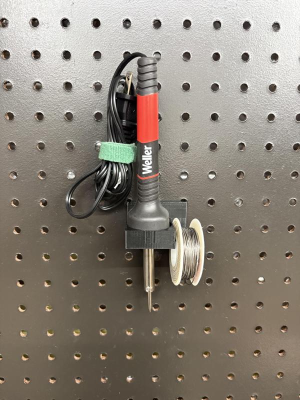 Pegboard Soldering Iron Holder with Solder Hook