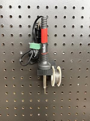 Pegboard Soldering Iron Holder with Solder Hook