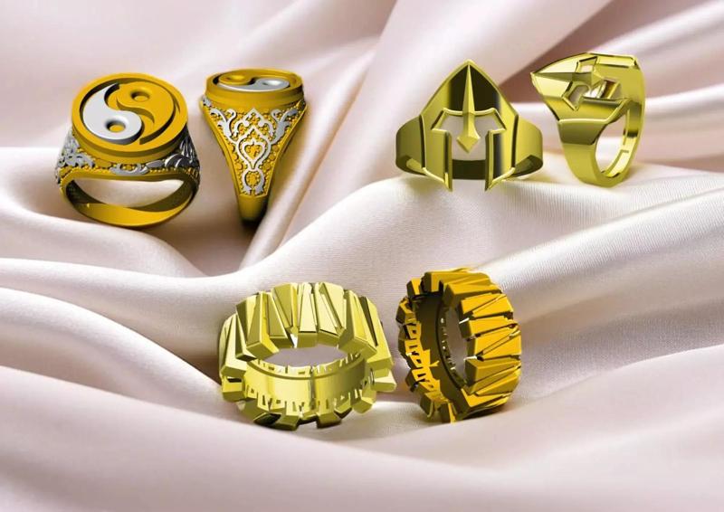 Unique Gold Ring Combo Set Collection