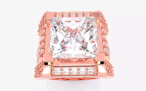 Mens Solitaire Ring 3dm stl renders details