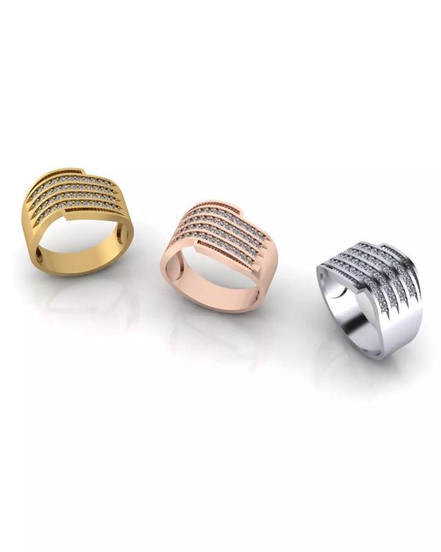 wavy jewelry ring