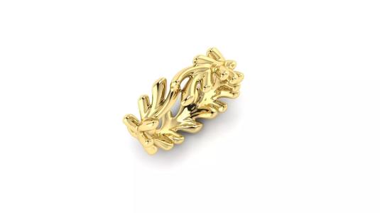 Twig Band Floral Ring Design