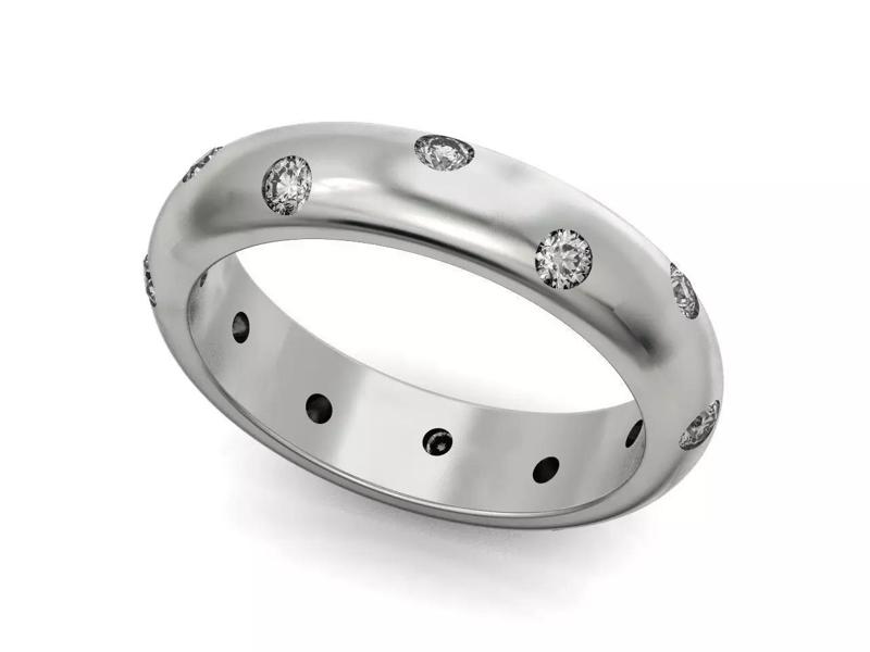 Tiffany wedding ring round cut diamonds  989