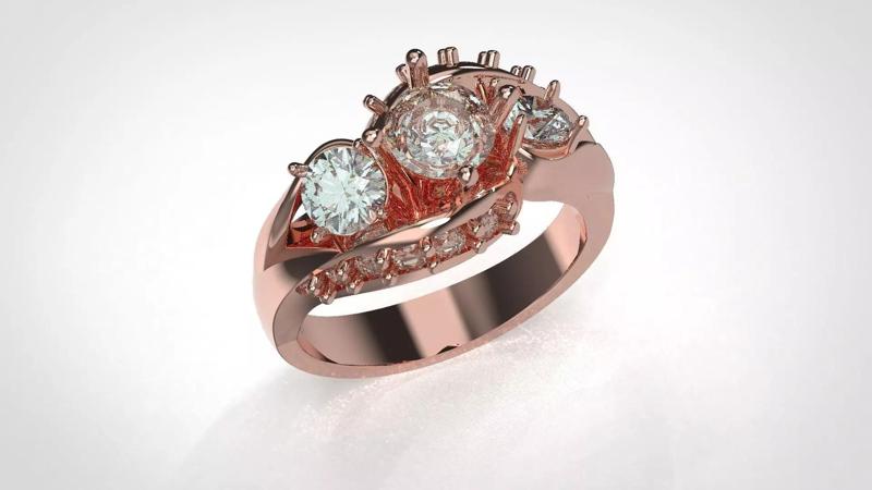 Three Stone engagement Ring