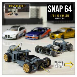 SNAP64 V3.0 - 1/64 RC Drift & Grip Chassis (Hot Wheels)