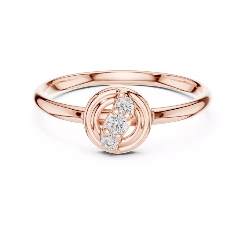 Three Round Diamond Engagement Wedding Ring 3DM STL Video