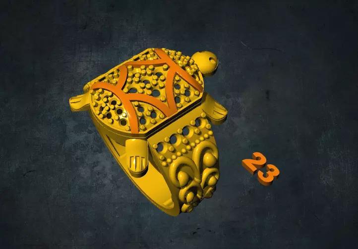 tortois turtle ring with numbers