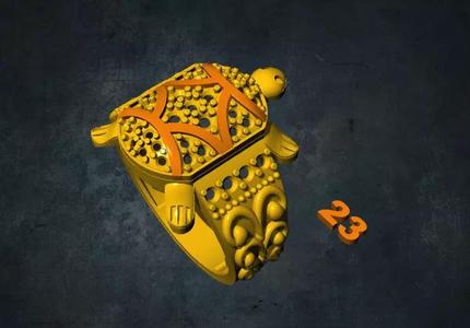 tortois turtle ring with numbers