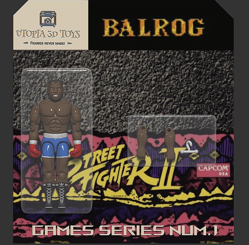 BALROG SF2 GIJOE O-RING ACTION FIGURE 3.75 ''