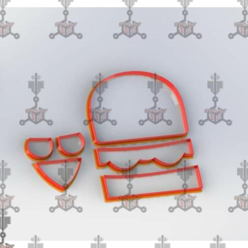 Hamburgueza Assemblable Cookie Cutter Set