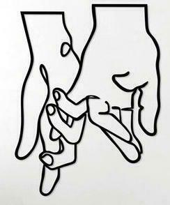 Wandtattoo Hände in Liebe