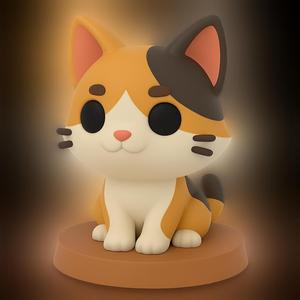 Cute Chibi Cat Figurine – 3D Print File
