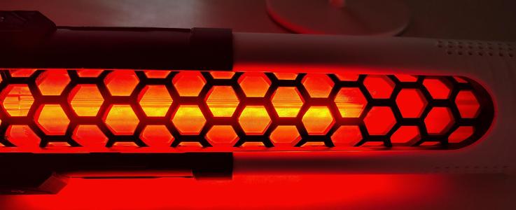 Aluminnium & diffuser as a replacement for Cyber Golden Rod - Light Saber