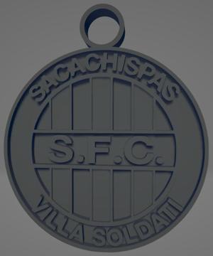 Llavero bicolor de Sacachispas Futbol Club