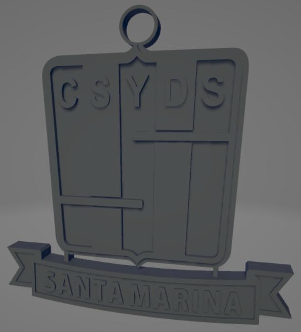 Llavero bicolor del Club Santa Marina de Tandil