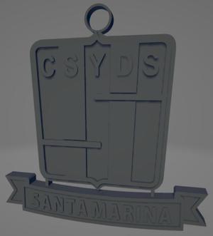 Llavero bicolor del Club Santa Marina de Tandil