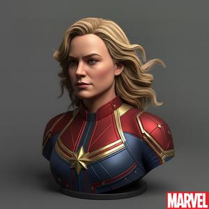 Captain Marvel - Cosmic Heroine with Star Emblem Bust