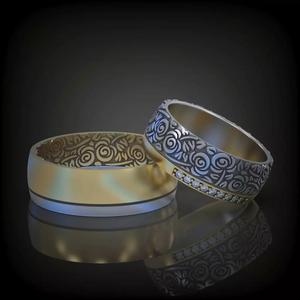 Wedding band promise rings roses diamonds