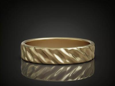 Wedding Band Ring with Diagonal Twisted Pattern for Couples