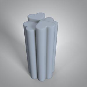 Decorative Pillar of Hearts Candle