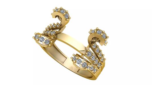 UNIQUE STYLE RING 3D PRINTABLE MODEL