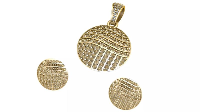 LUXURY GOLD LOCKET SET 3D PRINTABLE MODEL