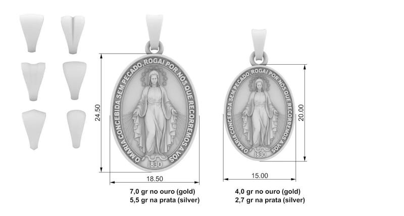 Medalha Nossa Senhora das Gracas - portugues