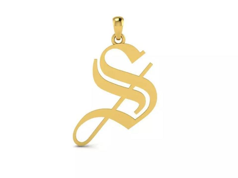 Olde English Pendant Letter S