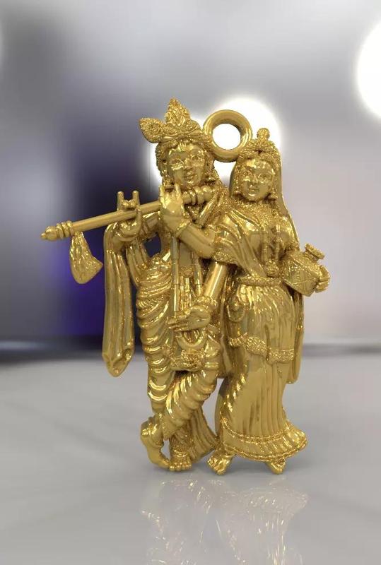 0207 - Radha Krishna Pendant