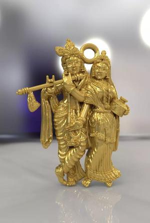0207 - Radha Krishna Pendant