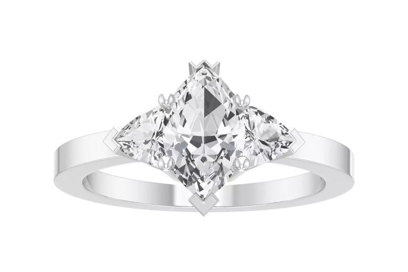 Women Wedding Engagement Three Stone Ring