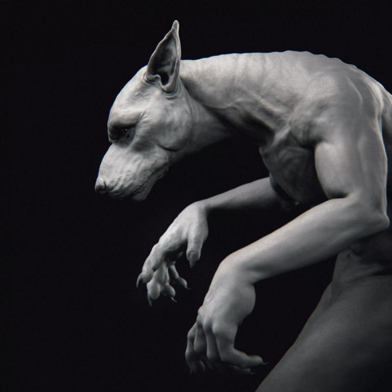 Werewolf 3D Print Statue