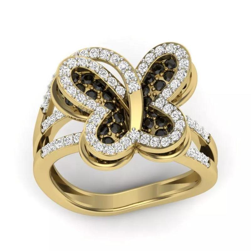 Women Butterfly ring 3dm Render details