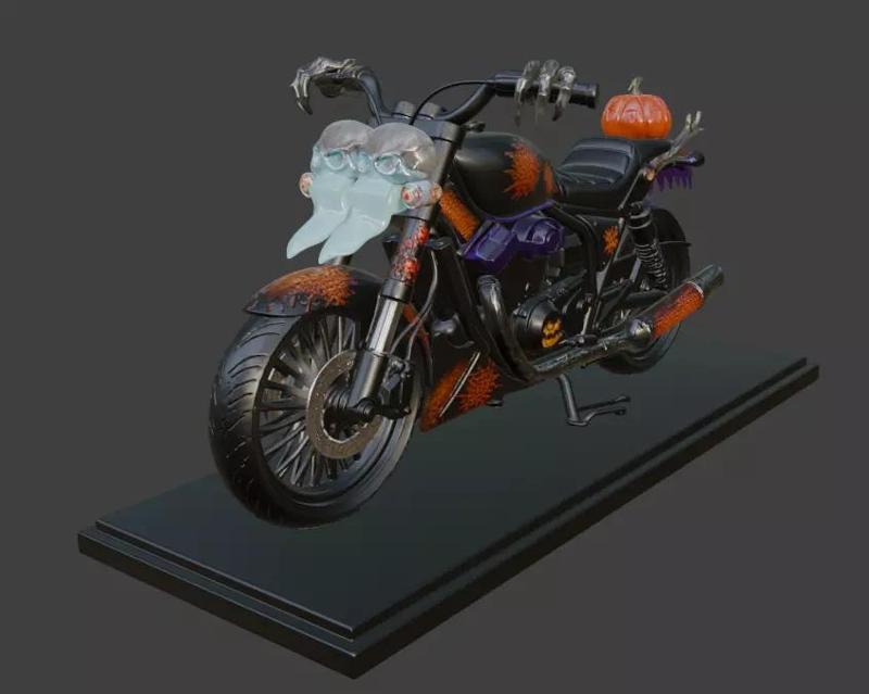 Halloween Motorbike 3D Model