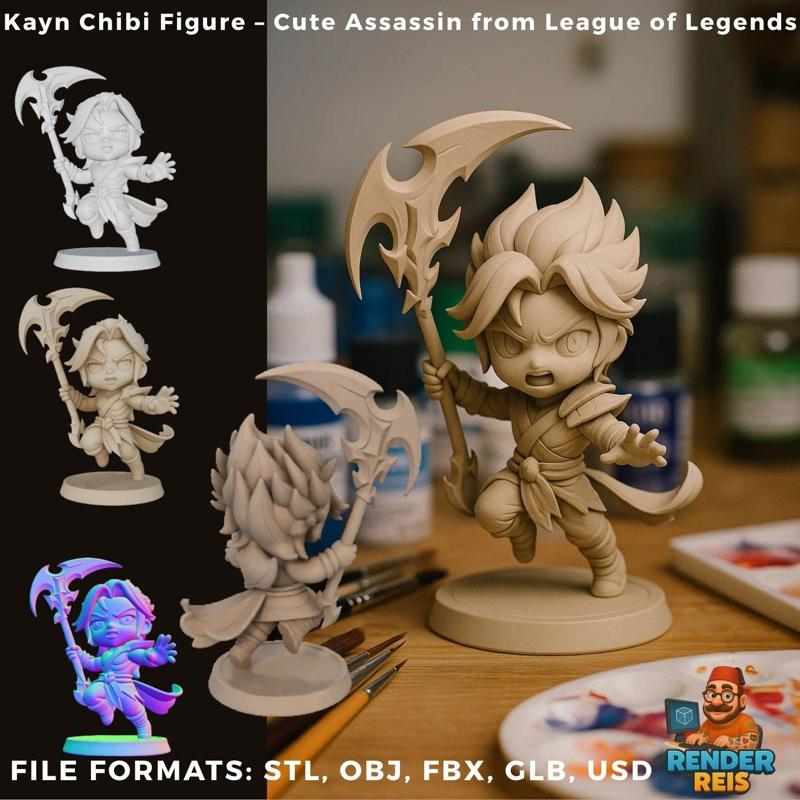 Kayn Chibi Figure – Cute Assassin from League of Legends