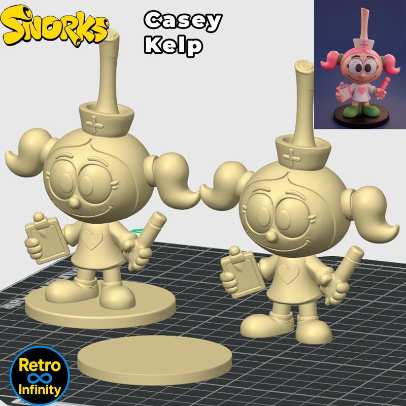 Casey Kelp - Snorks nurse 3D figure Retro Infinity style (120mm) : vinyl collectible