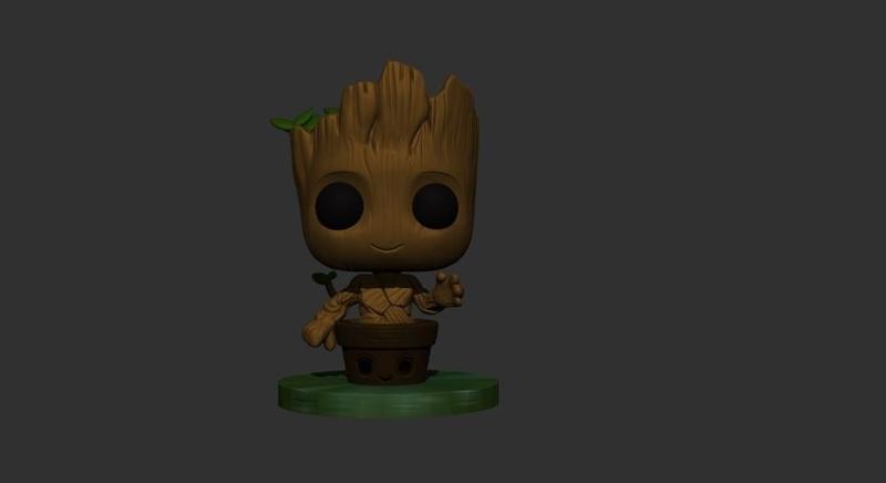 Baby Groot 3D in Pot