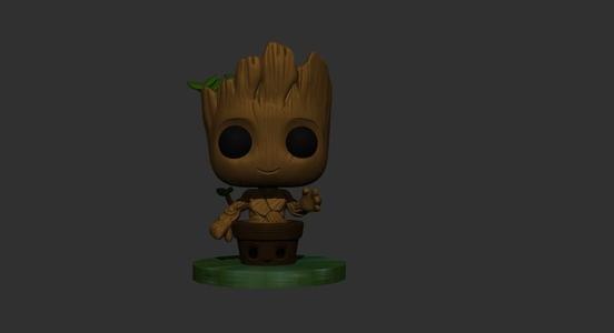 Baby Groot 3D in Pot